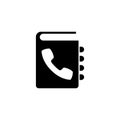 Phone Book Flat Vector Icon Royalty Free Stock Photo