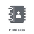 Phone book icon from Communication collection. Royalty Free Stock Photo