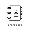 Phone book icon from Communication collection. Royalty Free Stock Photo