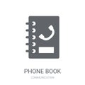 Phone book icon. Trendy Phone book logo concept on white background from Communication collection Royalty Free Stock Photo