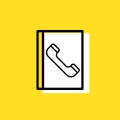 Phone book simple vector icon illustration Royalty Free Stock Photo