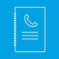 Phone book thin line icon Royalty Free Stock Photo