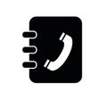 Phone book vector icon Royalty Free Stock Photo