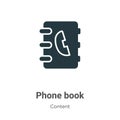 Phone book vector icon on white background. Flat vector phone book icon symbol sign from modern content collection for mobile