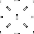 Phone booth pattern seamless black Royalty Free Stock Photo