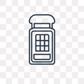 Phone booth vector icon isolated on transparent background, line Royalty Free Stock Photo