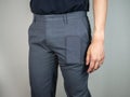 Phone bulge inside trousers on man Royalty Free Stock Photo