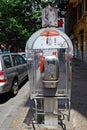 Phone cabine in Rome city on May 31, 2014