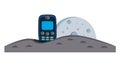 Phone with Calendar Date. Mobile Scheduling App, vector design Generative AI Royalty Free Stock Photo