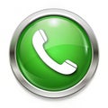 Phone call contact button isolated on white background