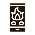 Phone Call Fire Dept Icon Illustration