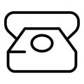 Phone call icon outline vector. Sos emergency