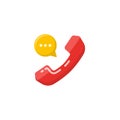 phone call icon vector. contact and support icon vector design Royalty Free Stock Photo