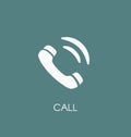 Phone call icon vector illustration. Telephone symbol