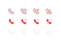Phone and call icon. web icon illustration design vector sign symbol. Royalty Free Stock Photo