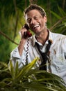 Phone Call In Jungle Wilderness