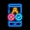 Phone Call neon glow icon illustration