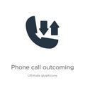 Phone call outcoming icon vector. Trendy flat phone call outcoming icon from ultimate glyphicons collection isolated on white