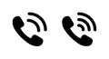 Phone call ring icon. Telephone ringing symbol vector