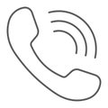 Phone Call thin line icon, communication