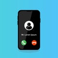 phone calling accept reject with person icon
