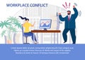 Phone Calls on Workplace Conflict Flat Poster