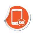 Phone with camera menu icon Royalty Free Stock Photo