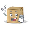 With phone cardboard character character collection