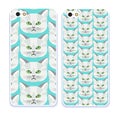 Phone case collection.Detailed realistic hand drawn british cat portrait. Vector illustration.