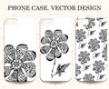 Phone case. Vintage vector background. Decorative floral element