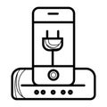 Phone charging icon Royalty Free Stock Photo