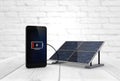 Phone charging solar pannel Royalty Free Stock Photo