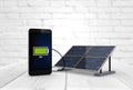 Phone charging solar pannel Royalty Free Stock Photo