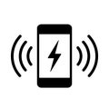 Phone charging vector icon