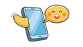 Phone Chat Bubble: Digital conversation icon, vector design Generative AI Royalty Free Stock Photo