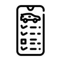 phone checklist repair service line icon vector illustration Royalty Free Stock Photo