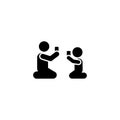 Phone, child, father, play, game icon. Element of children pictogram. Premium quality graphic design icon. Signs and symbols Royalty Free Stock Photo