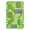 Phone circuit board icon, cartoon style Royalty Free Stock Photo