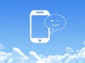 Phone cloud shape Royalty Free Stock Photo