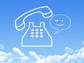 Phone cloud shape Royalty Free Stock Photo