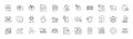 Phone code, Chemical hazard and Recovery gear line icons. For web app, printing. Line icons. Vector