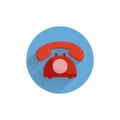 phone colorful flat icon. red phone flat icon