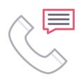 Phone colour line vector icon