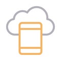 Phone colour line vector icon