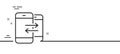 Phone Communication line icon. Incoming call. Minimal line pattern banner. Vector