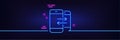 Phone Communication line icon. Incoming call. Neon light glow effect. Vector