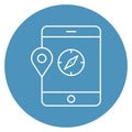 Phone compass Isolated Vector icon which can easily modify or edit