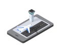 Phone concept airport runway airplane