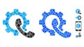 Phone Configuration Mosaic Icon of Round Dots