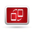 Phone connection icon on the button Royalty Free Stock Photo